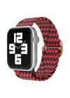 Newface Apple Watch 42mm Star Kordon - Zigzag Kırmızı-Siyah