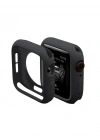 Newface Apple Watch 44mm Silikon Alt Kasa - Siyah