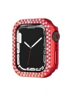 Newface Apple Watch 44mm Taşlı Kasa - Kırmızı