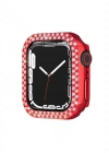 Newface Apple Watch 44mm Taşlı Kasa - Kırmızı