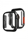 Newface Apple Watch 44mm Watch 49mm Kasa Dönüştürücü ve Ekran Koruyucu - Siyah