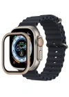 Newface Apple Watch Ultra 49mm Alüminyum Kasa Cam Ekran Koruyucu - Gold