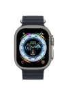 Newface Apple Watch Ultra 49mm Alüminyum Kasa Cam Ekran Koruyucu - Gri