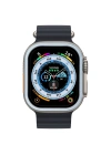 Newface Apple Watch Ultra 49mm Alüminyum Kasa Cam Ekran Koruyucu - Mavi