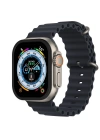 Newface Apple Watch Ultra 49mm Alüminyum Kasa Cam Ekran Koruyucu - Siyah