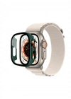 Newface Apple Watch Ultra 49mm Desert Camlı Kasa Ekran Koruyucu - Koyu Yeşil