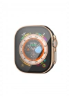 Newface Apple Watch Ultra 49mm Legend Camlı Kasa Ekran Koruyucu - Siyah-Gold