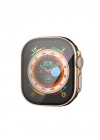Newface Apple Watch Ultra 49mm Legend Camlı Kasa Ekran Koruyucu - Siyah-Gold