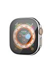 Newface Apple Watch Ultra 49mm Legend Camlı Kasa Ekran Koruyucu - Siyah-Gümüş