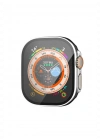 Newface Apple Watch Ultra 49mm Legend Camlı Kasa Ekran Koruyucu - Siyah-Gümüş