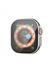 Newface Apple Watch Ultra 49mm Legend Camlı Kasa Ekran Koruyucu - Siyah-Gümüş