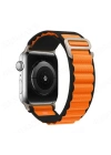 Newface Apple Watch Ultra 49mm Mountain Kordon - Siyah-Turuncu