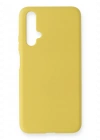 Newface Huawei Honor 20 Kılıf Nano içi Kadife Silikon - Sarı