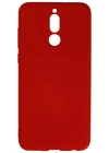Newface Huawei Mate 10 Lite Kılıf Nano içi Kadife Silikon - Kırmızı