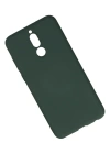Newface Huawei Mate 10 Lite Kılıf Nano içi Kadife Silikon - Koyu Yeşil