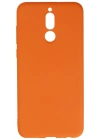 Newface Huawei Mate 10 Lite Kılıf Nano içi Kadife Silikon - Turuncu