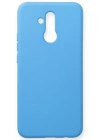 Newface Huawei Mate 20 Lite Kılıf Nano içi Kadife Silikon - Mavi