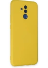 Newface Huawei Mate 20 Lite Kılıf Nano içi Kadife Silikon - Sarı