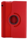 Newface Huawei MediaPad T3 10 / 9.6 Kılıf 360 Tablet Deri Kılıf - Kırmızı