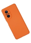 Newface Huawei Nova 9 SE Kılıf Nano içi Kadife Silikon - Turuncu