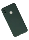 Newface Huawei P Smart 2019 Kılıf Nano içi Kadife Silikon - Koyu Yeşil