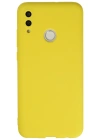 Newface Huawei P Smart 2019 Kılıf Nano içi Kadife Silikon - Sarı