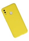 Newface Huawei P Smart 2019 Kılıf Nano içi Kadife Silikon - Sarı