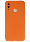Newface Huawei P Smart 2019 Kılıf Nano içi Kadife Silikon - Turuncu