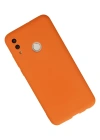 Newface Huawei P Smart 2019 Kılıf Nano içi Kadife Silikon - Turuncu