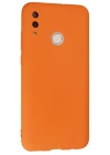 Newface Huawei P Smart 2019 Kılıf Nano içi Kadife Silikon - Turuncu