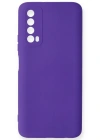 Newface Huawei P Smart 2021 Kılıf Nano içi Kadife Silikon - Mor