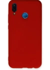Newface Huawei P20 Lite Kılıf Nano içi Kadife Silikon - Kırmızı