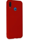 Newface Huawei P20 Lite Kılıf Nano içi Kadife Silikon - Kırmızı