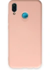 Newface Huawei P20 Lite Kılıf Nano içi Kadife Silikon - Pudra