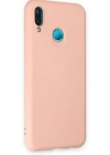 Newface Huawei P20 Lite Kılıf Nano içi Kadife Silikon - Pudra