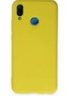 Newface Huawei P20 Lite Kılıf Nano içi Kadife Silikon - Sarı