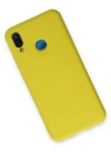 Newface Huawei P20 Lite Kılıf Nano içi Kadife Silikon - Sarı