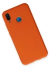 Newface Huawei P20 Lite Kılıf Nano içi Kadife Silikon - Turuncu