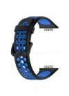 Newface Huawei Watch Fit 2 Spor Delikli Kordon - Siyah-Mavi