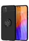 Newface Huawei Y5P Kılıf Range Yüzüklü Silikon - Siyah