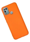 Newface İnfinix Hot 10 Play Kılıf Nano içi Kadife Silikon - Turuncu