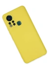 Newface İnfinix Hot 11s Kılıf Nano içi Kadife Silikon - Sarı