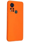 Newface İnfinix Hot 11s Kılıf Nano içi Kadife Silikon - Turuncu