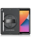 Newface iPad 10.2 (7.nesil) Kılıf Hand Strap Tablet Kılıfı - Siyah
