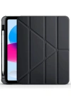 Newface iPad 2022 10.9 (10.nesil) Kılıf Kalemlikli Mars Tablet Kılıfı - Siyah