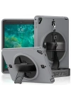Newface iPad 5 Air 9.7 Kılıf Strap-C Otterbox Tablet Kapak - Gri