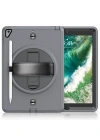 Newface iPad 5 Air 9.7 Kılıf Strap-C Otterbox Tablet Kapak - Gri