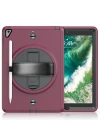 Newface iPad 5 Air 9.7 Kılıf Strap-C Otterbox Tablet Kapak - Mürdüm