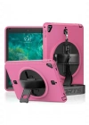 Newface iPad 5 Air 9.7 Kılıf Strap-C Otterbox Tablet Kapak - Pembe