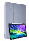 Newface iPad Air 4 10.9 Kılıf Kalemlikli Mars Tablet Kılıfı - Lila